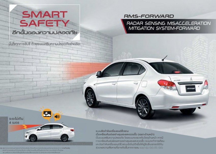 Mitsubishi Attrage 2016 được bổ sung khá nhiều công nghệ an toàn 1