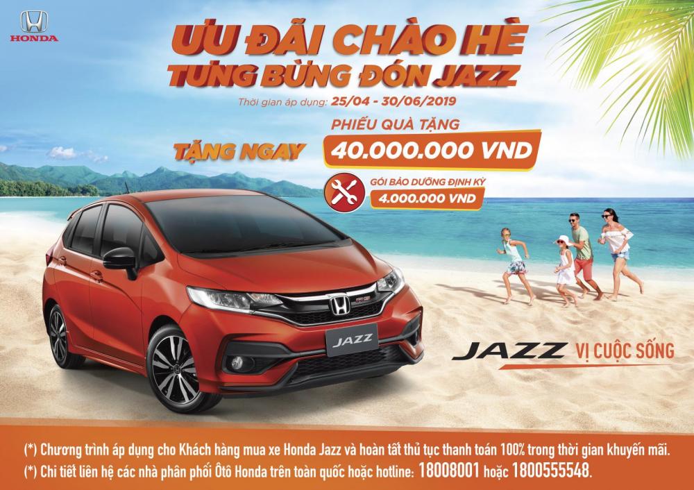 Khách mua Honda Jazz từ nay đến hết 30/6 được tặng quà trị giá 44 triệu đồng
