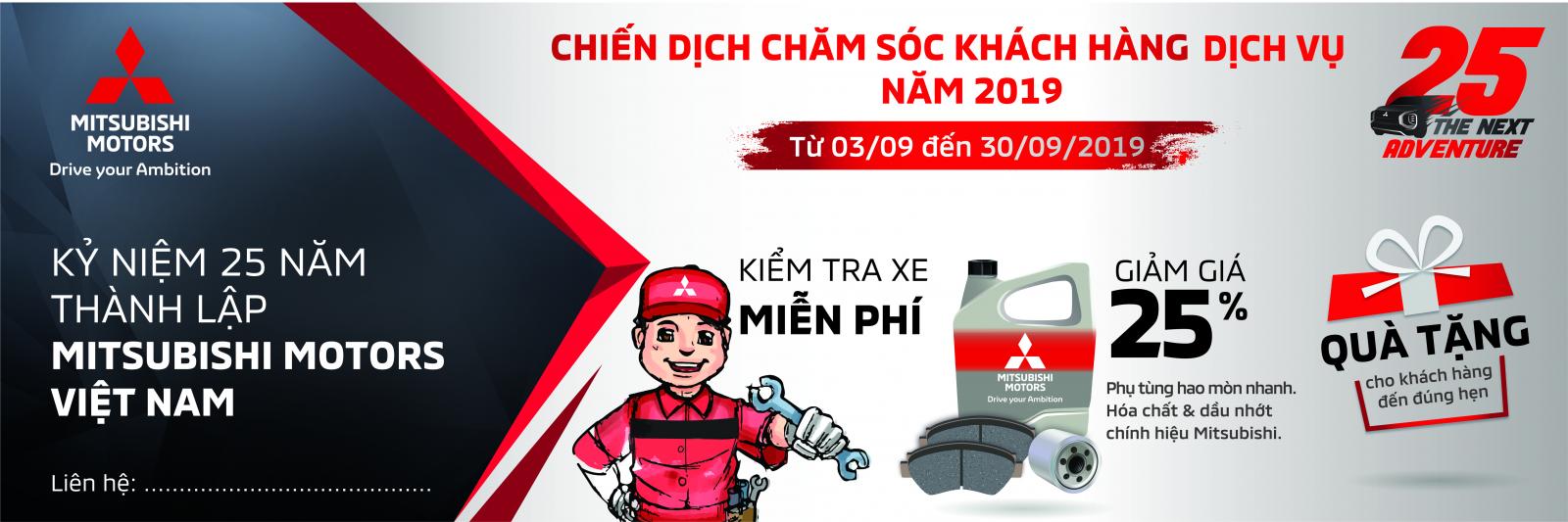 “Chiến dịch chăm sóc khách hàng” của Mitsubishi Việt Nam được thực hiện đến hết tháng 9/2019 1a